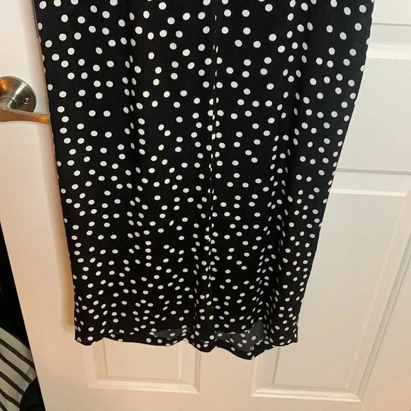 ELLY ME like new black with white polka dots midi dress size large - Picture 10 of 10